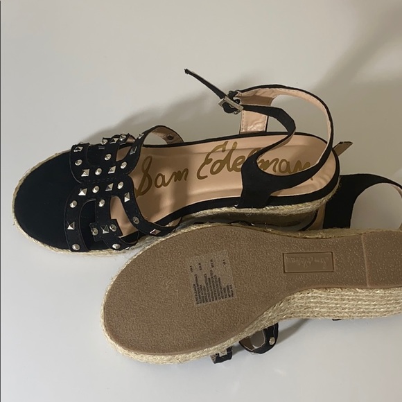 Sam Edelman kids Elsie Eleanor Wedge Sandal for girls in black - Picture 4 of 6